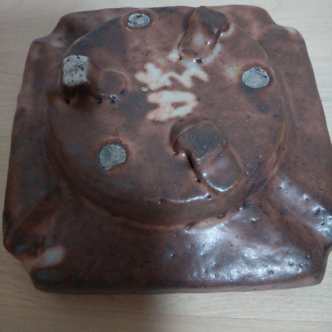 江川勝子　　紫志野　　足付き角皿