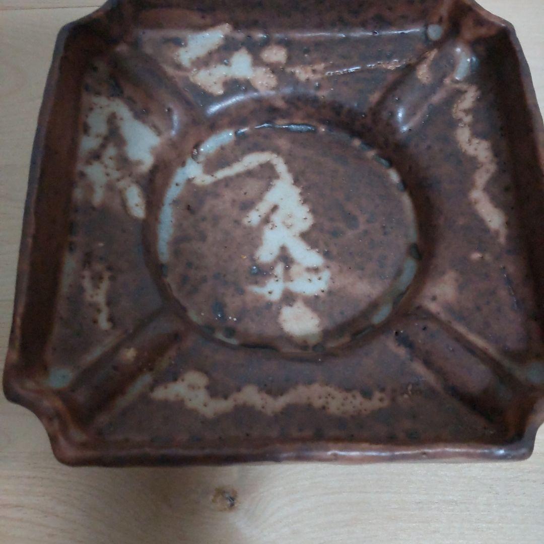 江川勝子　　紫志野　　足付き角皿