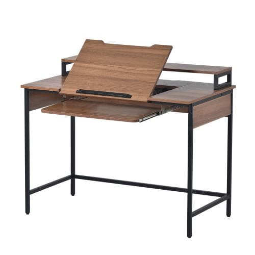 【新品登場】パソコンデスク ハイタイプとロータイプに切り替え可能 多段階調節ホル