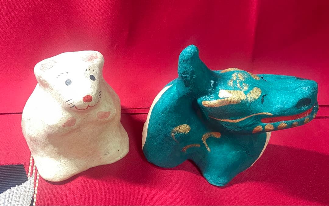 上山張子　ぞう六　蔵六面工房 干支　張り子　置物 11干支