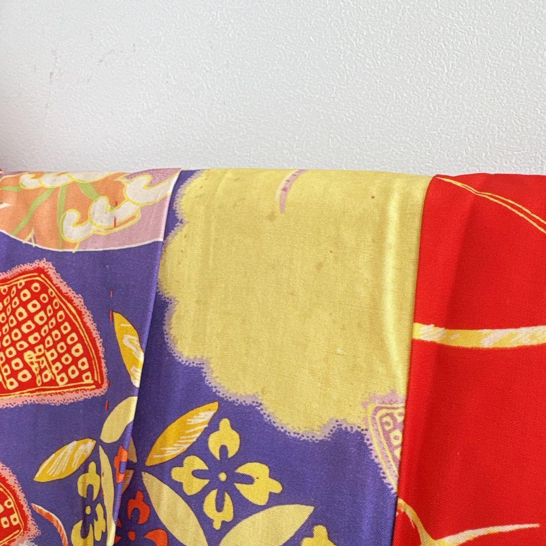 七五三７歳女の子　きもの　昭和レトロ　ハンドメイド　61225