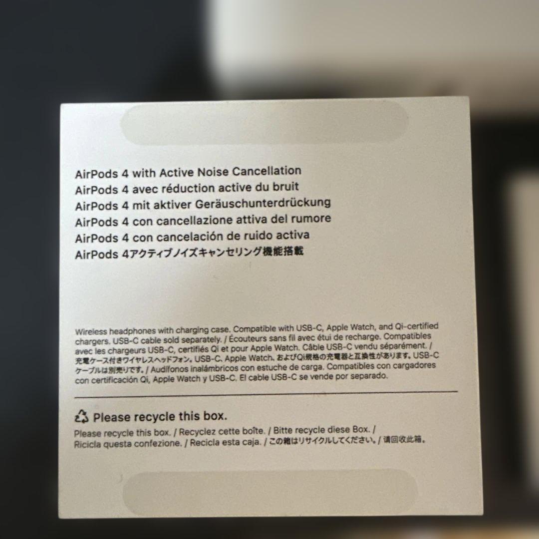 AirPods 4 本体 アクティブノイズキャンセリング