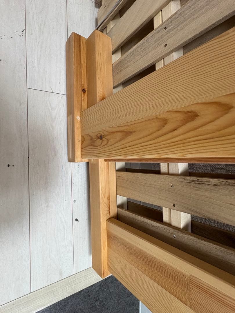 【引取限定】無印良品 シングルベッド パイン材①