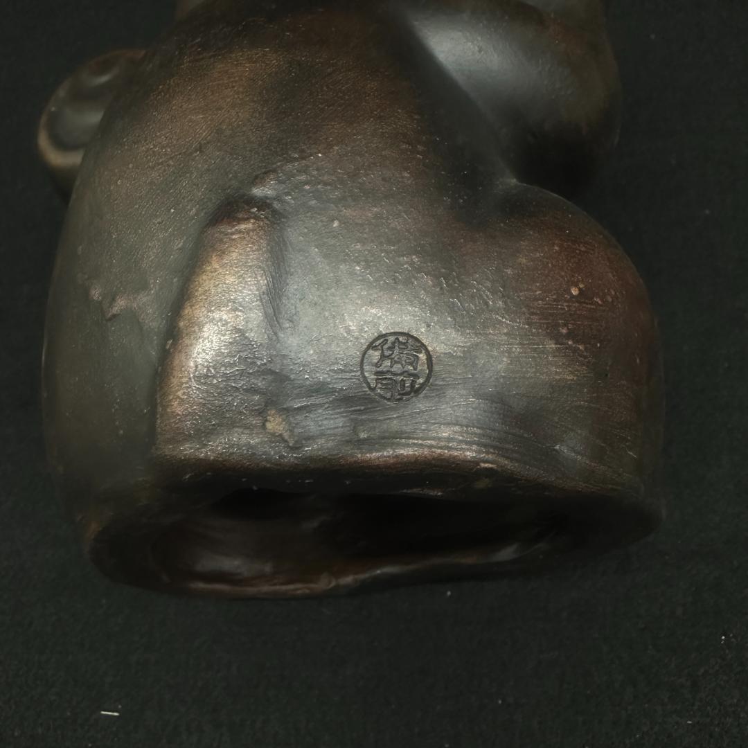 古備前　　 猫の置物　招き猫　縁起物 備前焼