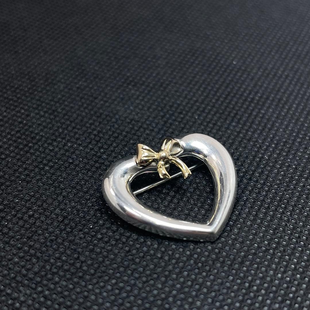 TIFFANY&CO. ブローチ　ハート　リボン　750 18金　#A-80