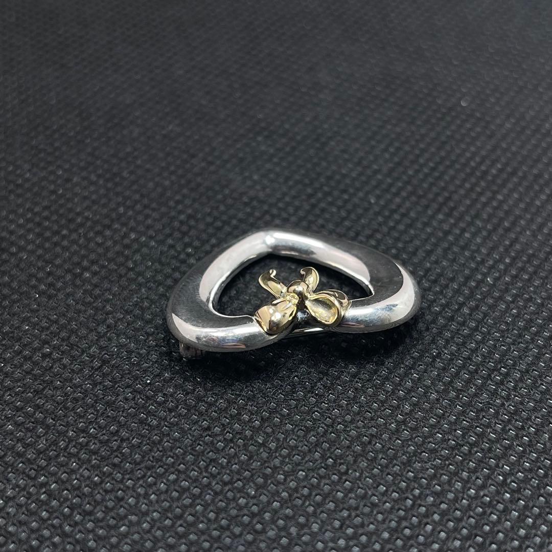 TIFFANY&CO. ブローチ　ハート　リボン　750 18金　#A-80
