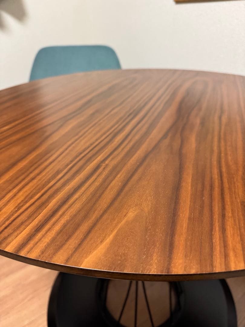 ニトリ DTコルナ ウォルナット 円形テーブル