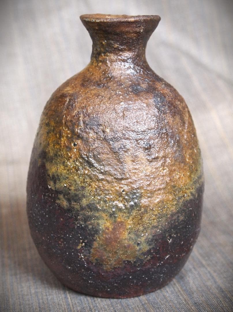 希少作★小山日出男★黒備前窯変徳利