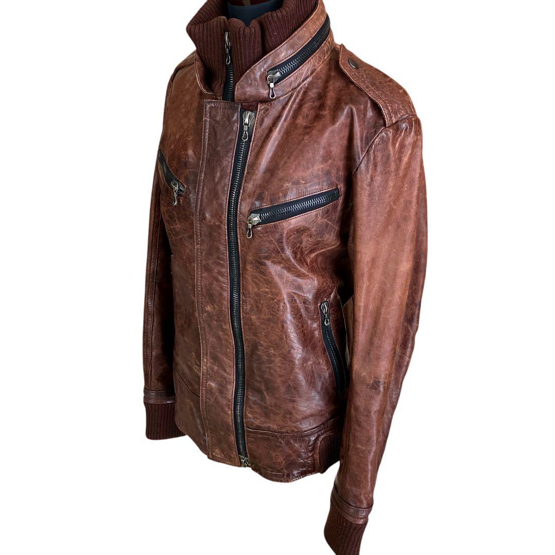 【美品】赤西仁着用モデル SHELLAC 牛革 ライダースジャケット
