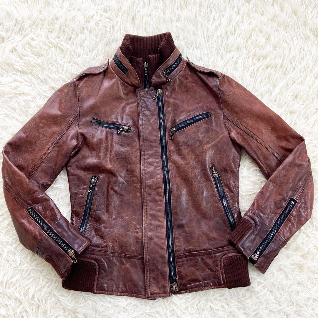 【美品】赤西仁着用モデル SHELLAC 牛革 ライダースジャケット