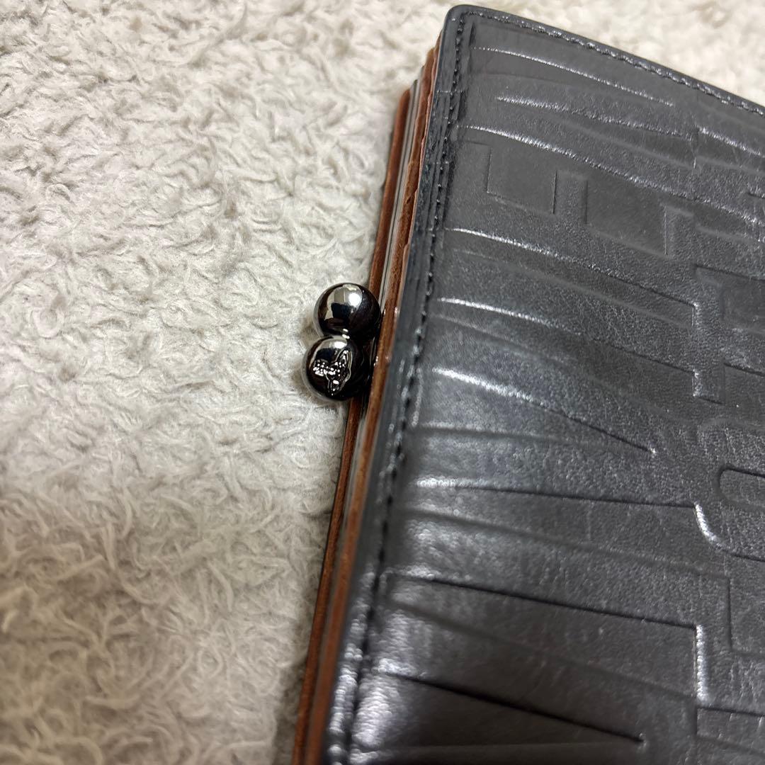 Vivienne Westwood 折財布 口金 がま口　レザー　ブラック