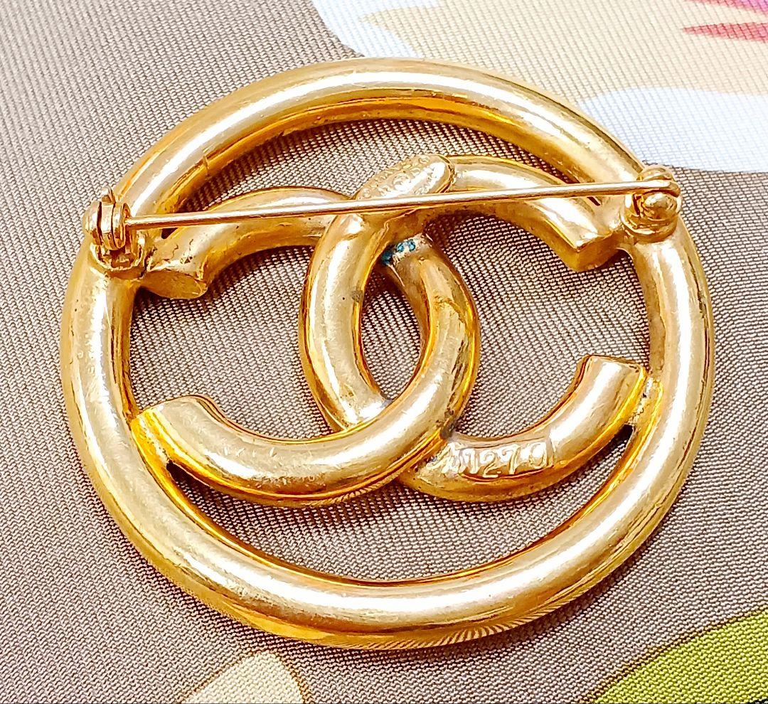 CHANEL シャネル　 ココマーク サークル ブローチ　ヴィンテージ