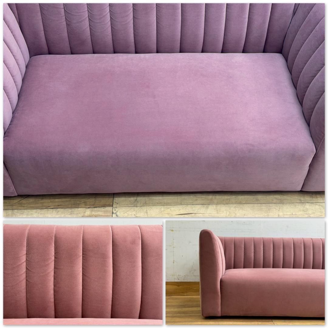 T1474☆展示品☆フランフラン　シュエット 2人掛けソファ ピンク　２Ｐソファ