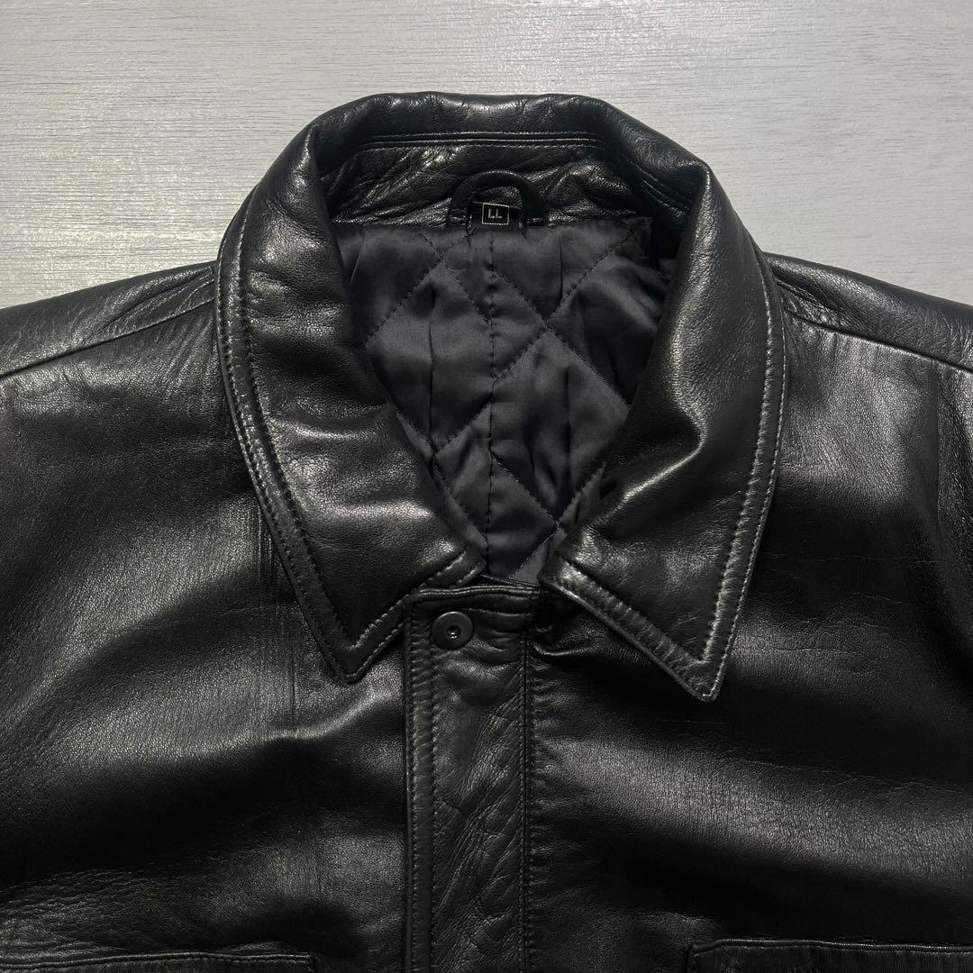 vintage A-2 レザージャケット　深水光太　ショート丈　羊革　短丈　黒