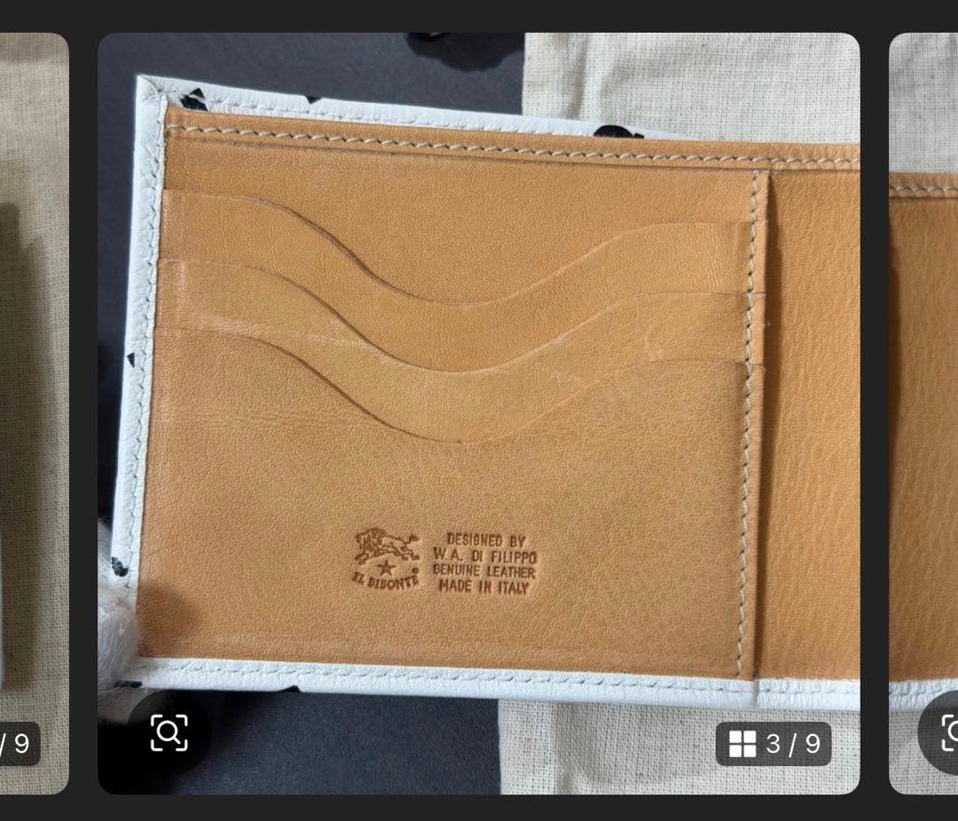 【新品未使用】イルビゾンテ 二つ折り 財布 がま口 ロゴ ブルー系　セット