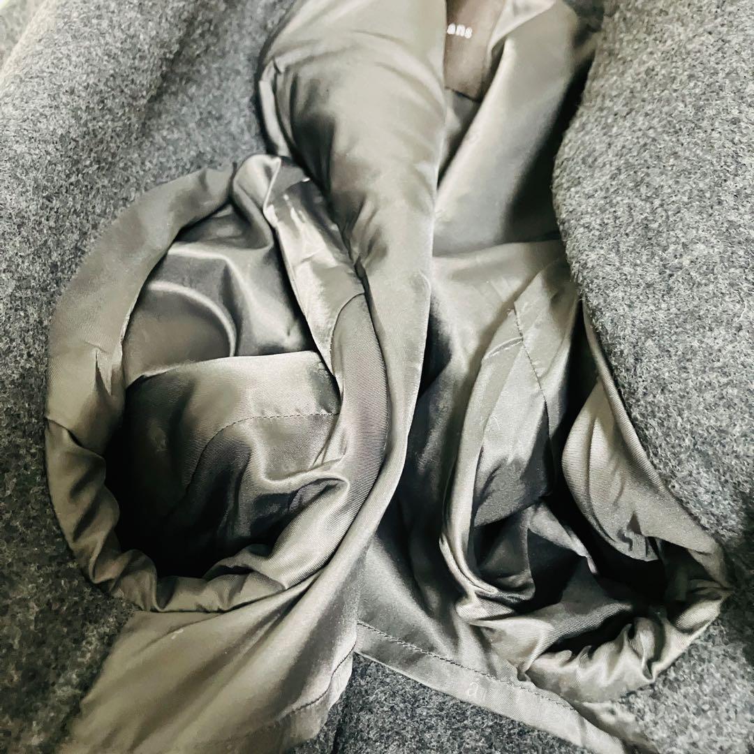 23AW anuans リバーロングチェスターコート ピュアウール グレー