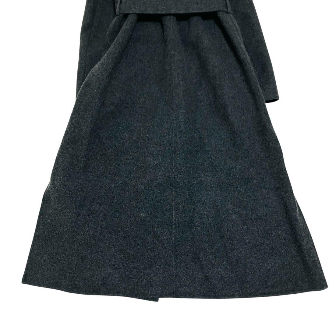 23AW anuans リバーロングチェスターコート ピュアウール グレー