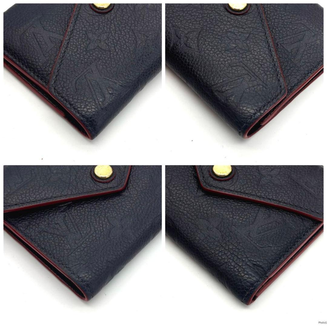 ルイヴィトン アンプラント ヴィクトリーヌ マリーヌルージュ 三つ折り財布