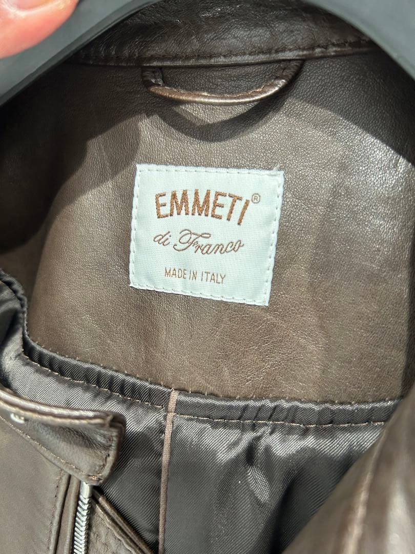 EMMETI/ANDREA/レザージャケット/44/ダークブラウン