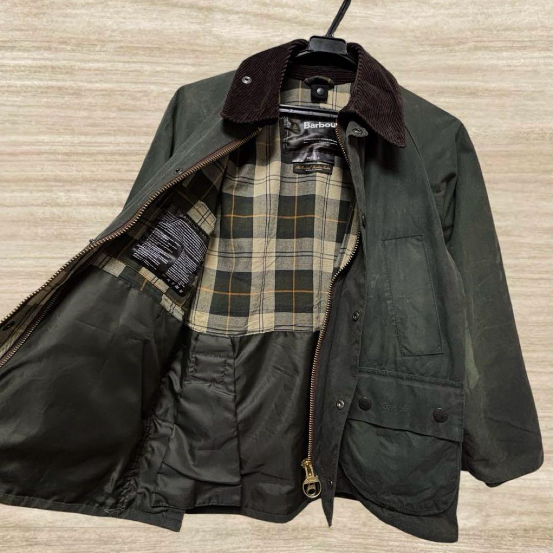 ニ*ー様 美品 Barbour ビデイル 英国 ワックスジャケット グリーン S