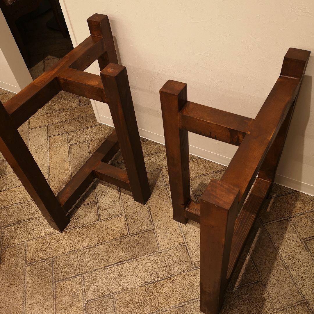 一枚板　テーブル　脚　檜