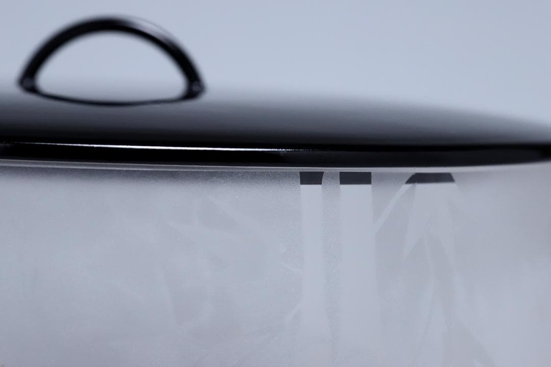 上野良樹　窯変硝子平水指　共箱　美品　硝子　ガラス　古美術　【正一古美術】