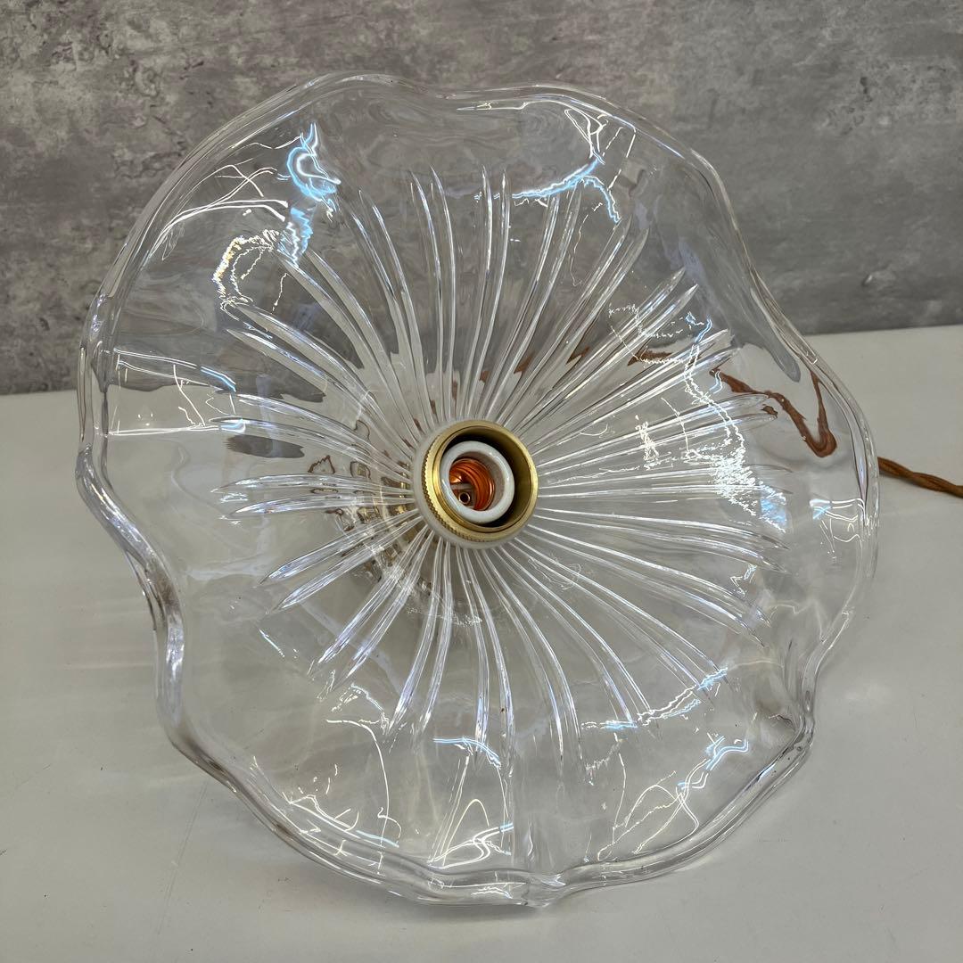 昭和レトロ アンティーク ペンダントライト 真鍮 ガラスシェード 照明器具