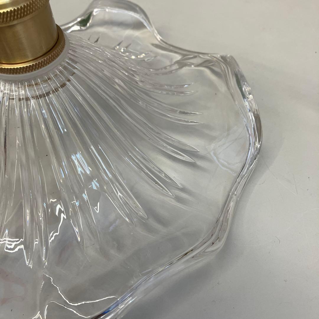 昭和レトロ アンティーク ペンダントライト 真鍮 ガラスシェード 照明器具