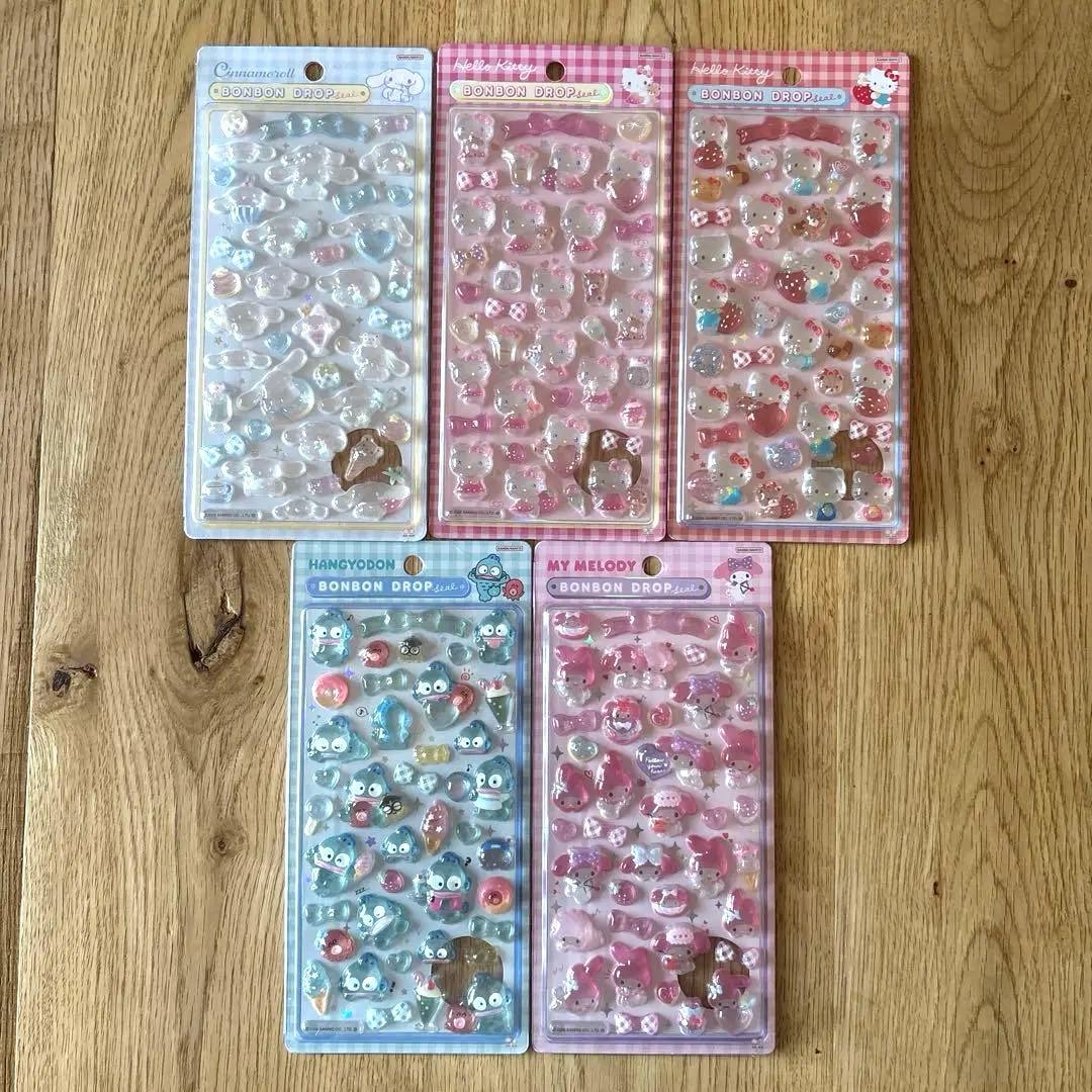 【正規品】ボンボンドロップシール サンリオ 第二弾 5枚セット