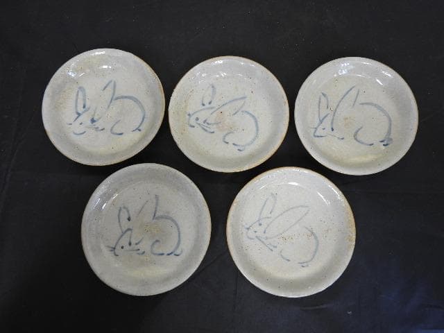 東雲皿　兎図　保存箱　MA708