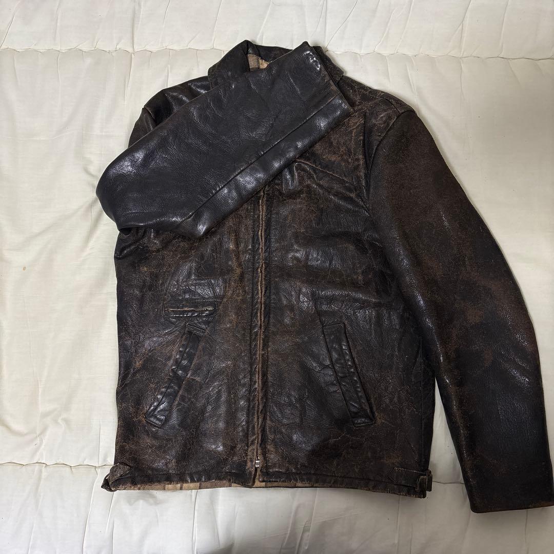 超希少✨　50s EUライダースジャケット　レザー ヴィンテージ　デッドストック