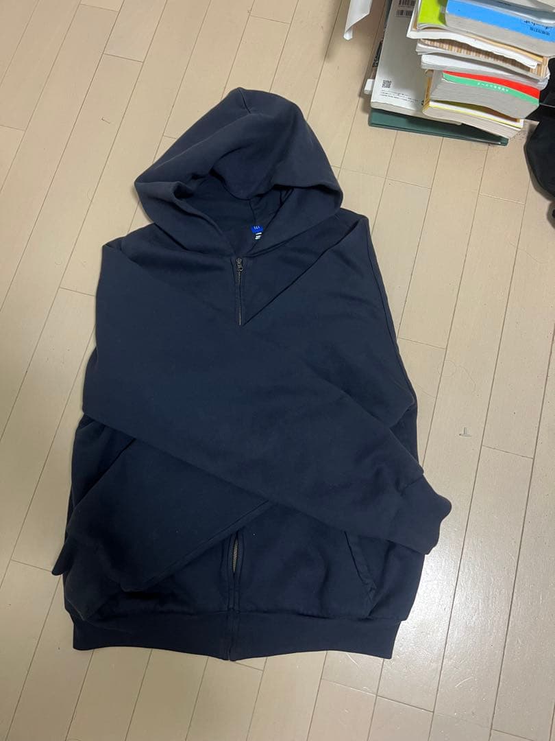 YZY ZIP UP HOODIE ネイビー　L