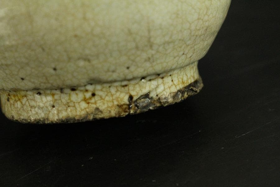 骨董 李朝 白磁 瓶 時代物(A445)