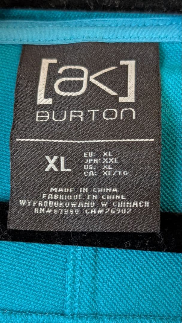 未使用 ak BURTON ソフトシェル ジャケット