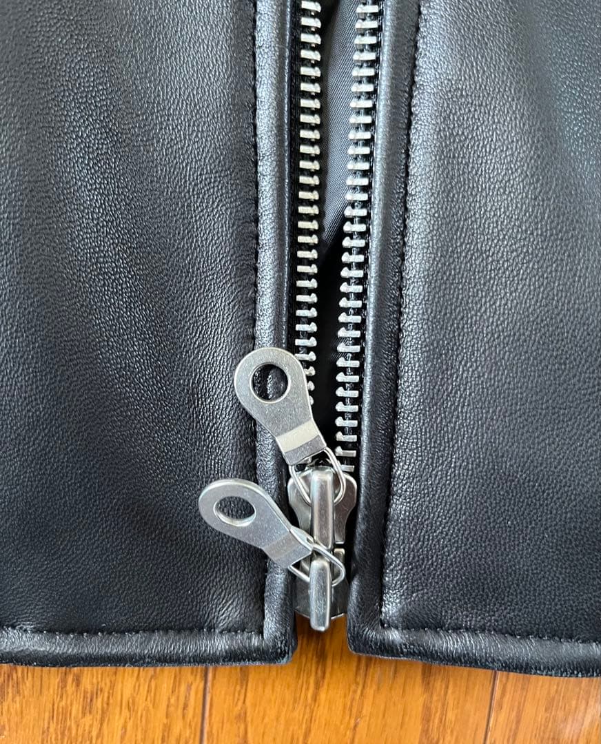 ◆shipsシップス　本革ラムレザージャケット　シングル黒L アローズビームス◆