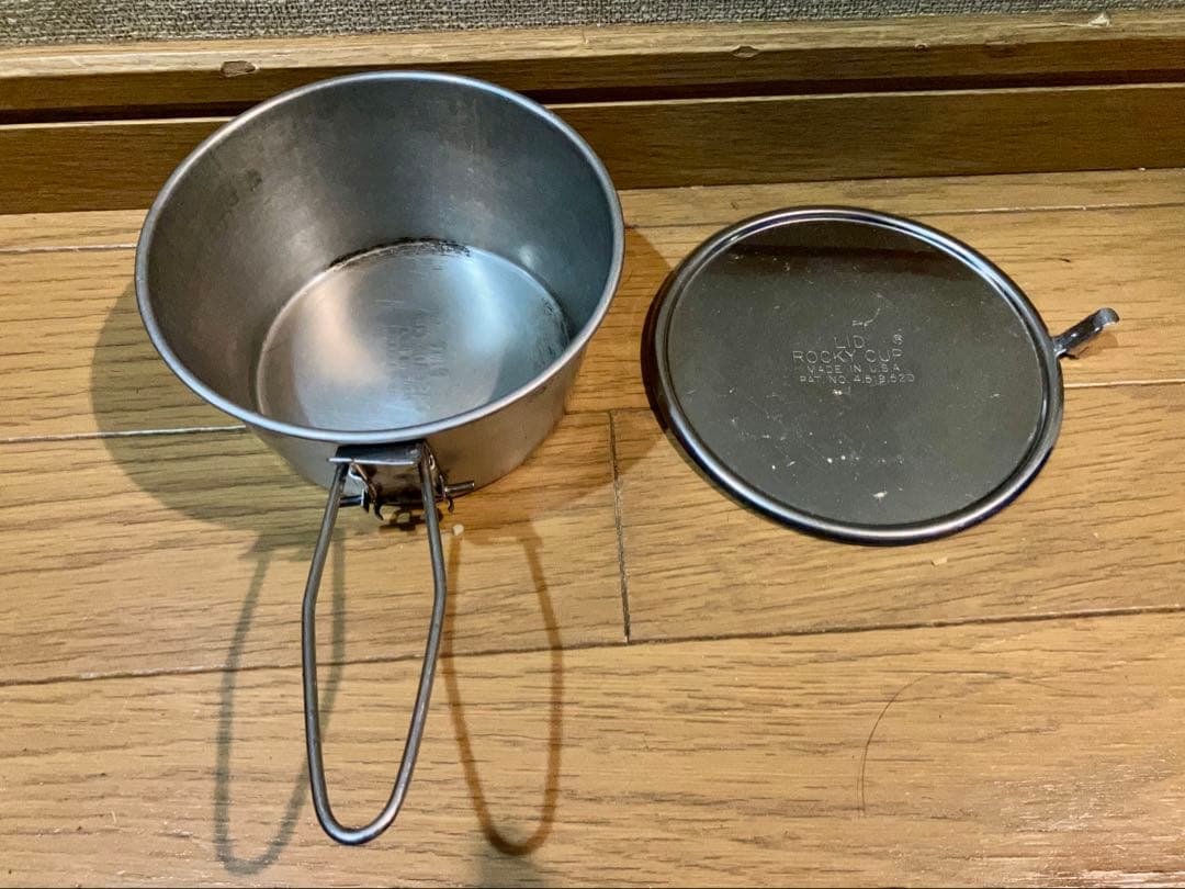 フタ希少【USA製】CASCADE CUP＋ROCKY CUP蓋付 折りたたみ式