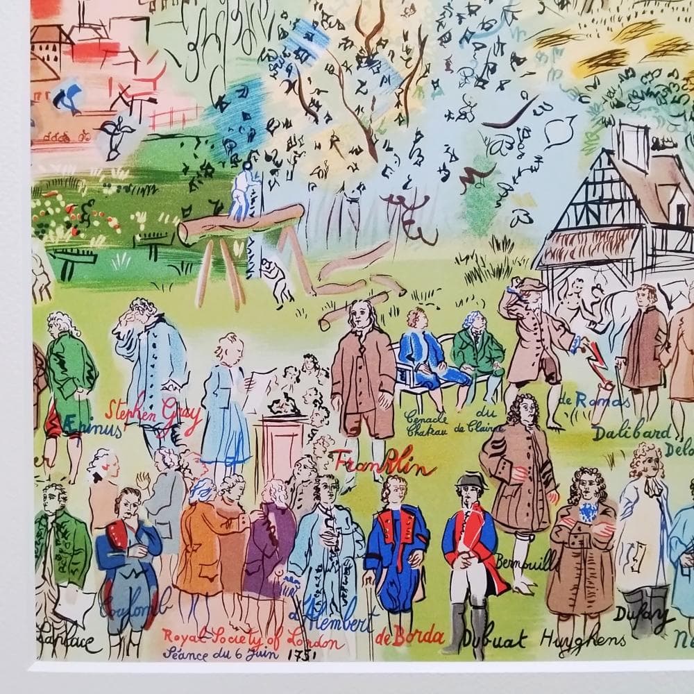 ラウル・デュフィ　画家への手紙　電気の精　1965年　リトグラフ　版画　真作