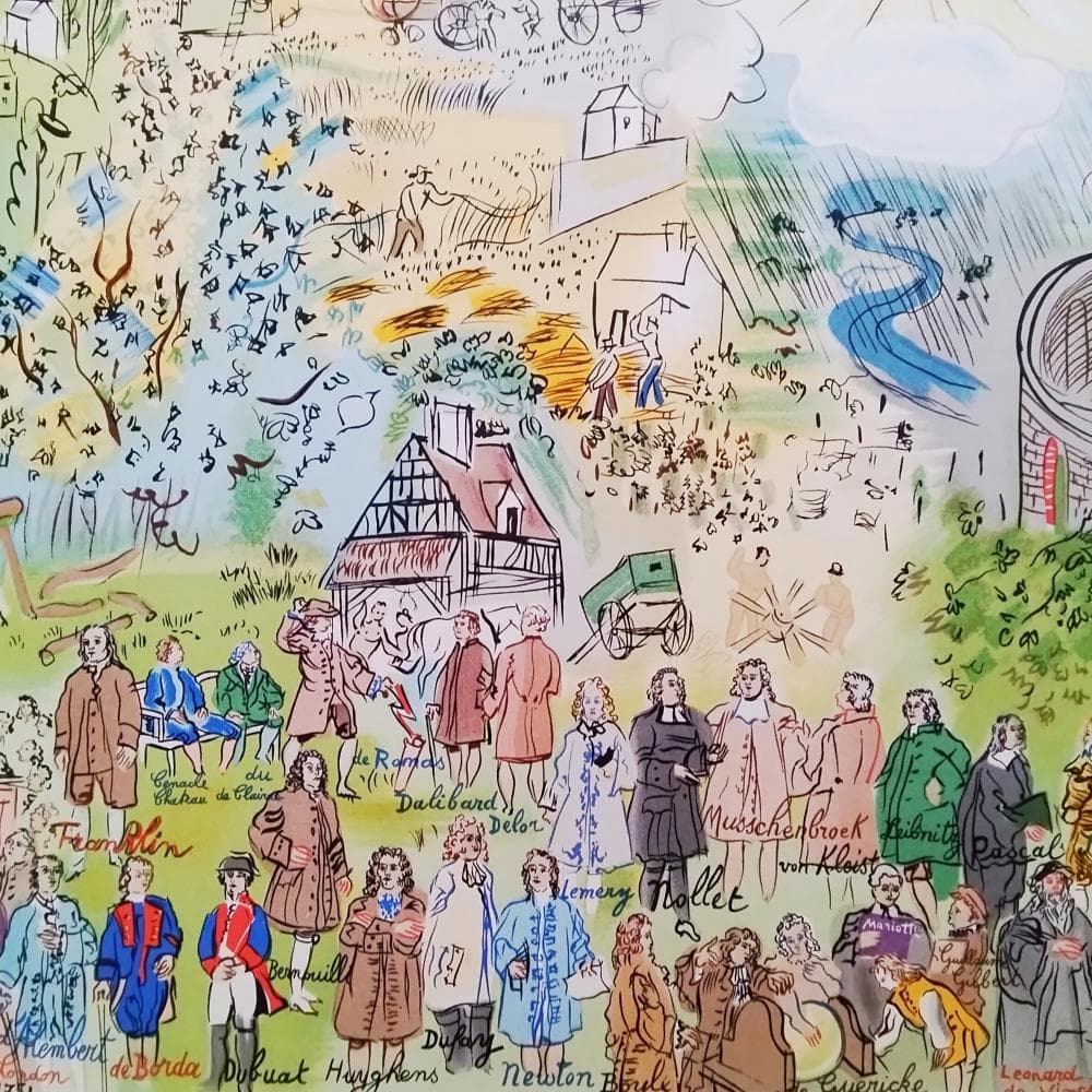 ラウル・デュフィ　画家への手紙　電気の精　1965年　リトグラフ　版画　真作