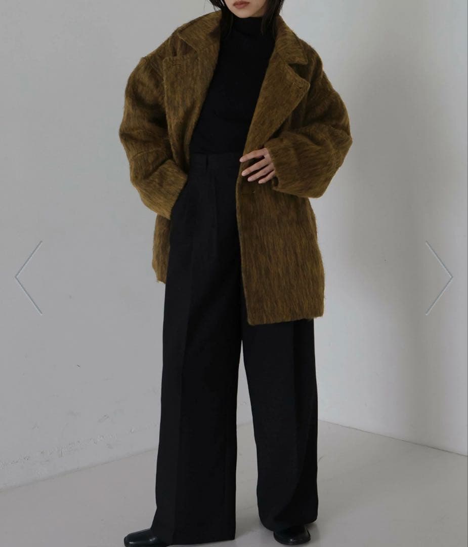 hellam チェスターコート　マスタード