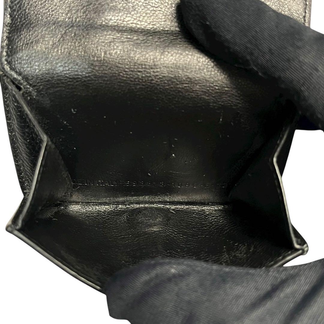 希少✨　バレンシアガ　三つ折り財布　ミニ財布　エブリデイ　レザー　ブラック　黒