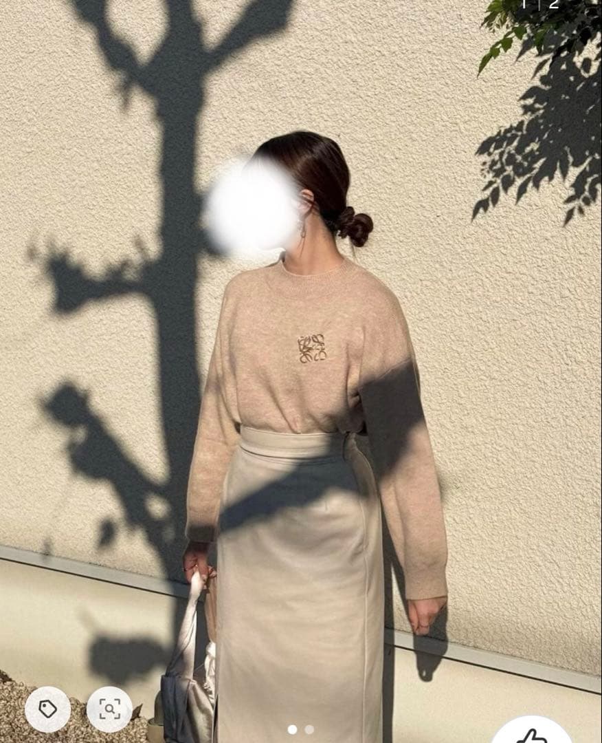 LOEWE ロエベ アナグラム ブローチ シルバー