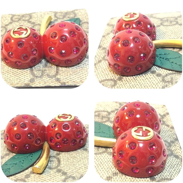 GUCCI グッチ GG スプリーム チェリー コンパクト財布