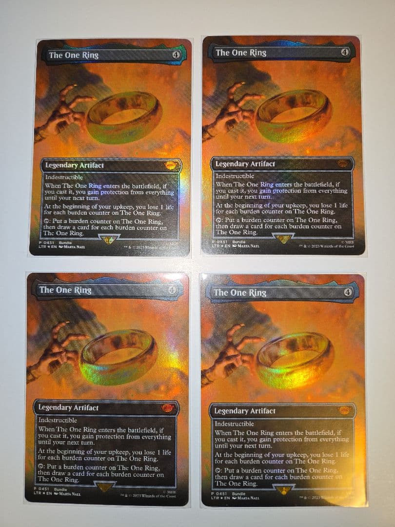4枚セット【Foil】(451)■ボーダーレス■一つの指輪　バンドルプロモ　希少