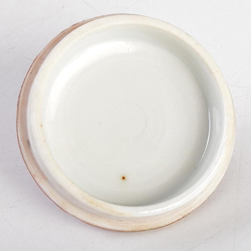 有田焼　深川製　赤絵金彩　人物文　蓋壷　V　R9106