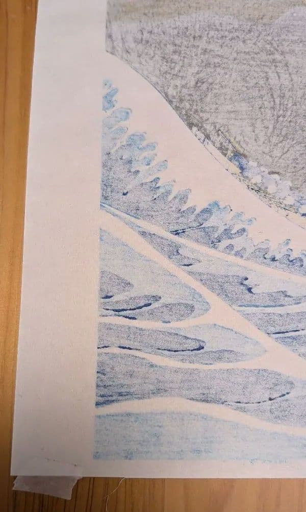 本物木版画 彫師と摺師の技♪ 神奈川沖浪裏 葛飾北斎 浮世絵 額付き