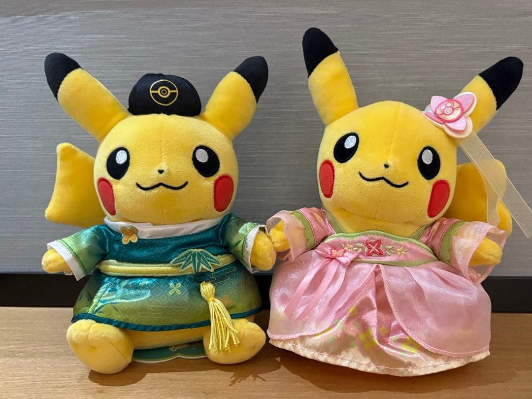 【お顔厳選】中国限定 ポケモン ピカチュウ 2体セット 漢服コスチューム