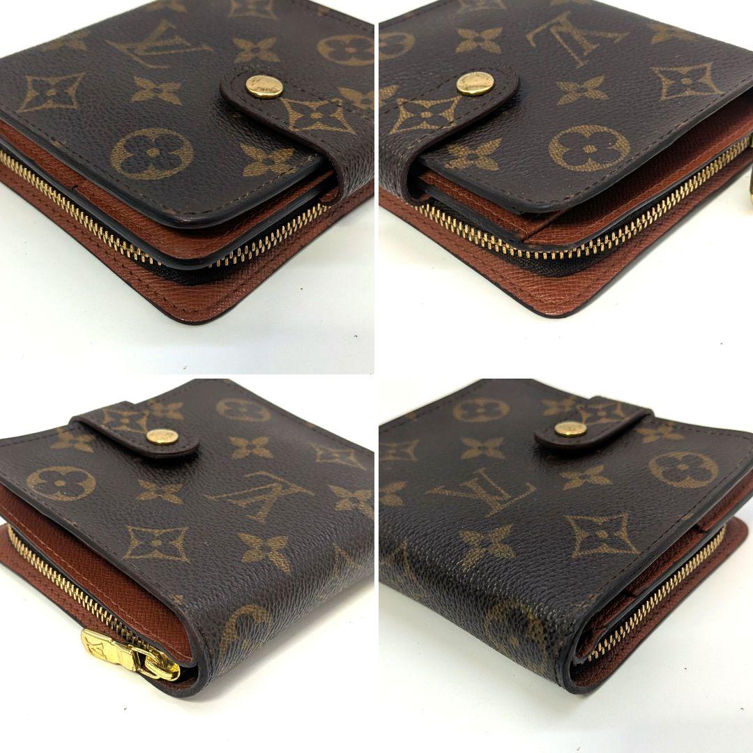 ルイヴィトン モノグラム コンパクト ジップ 二つ折り財布 B45