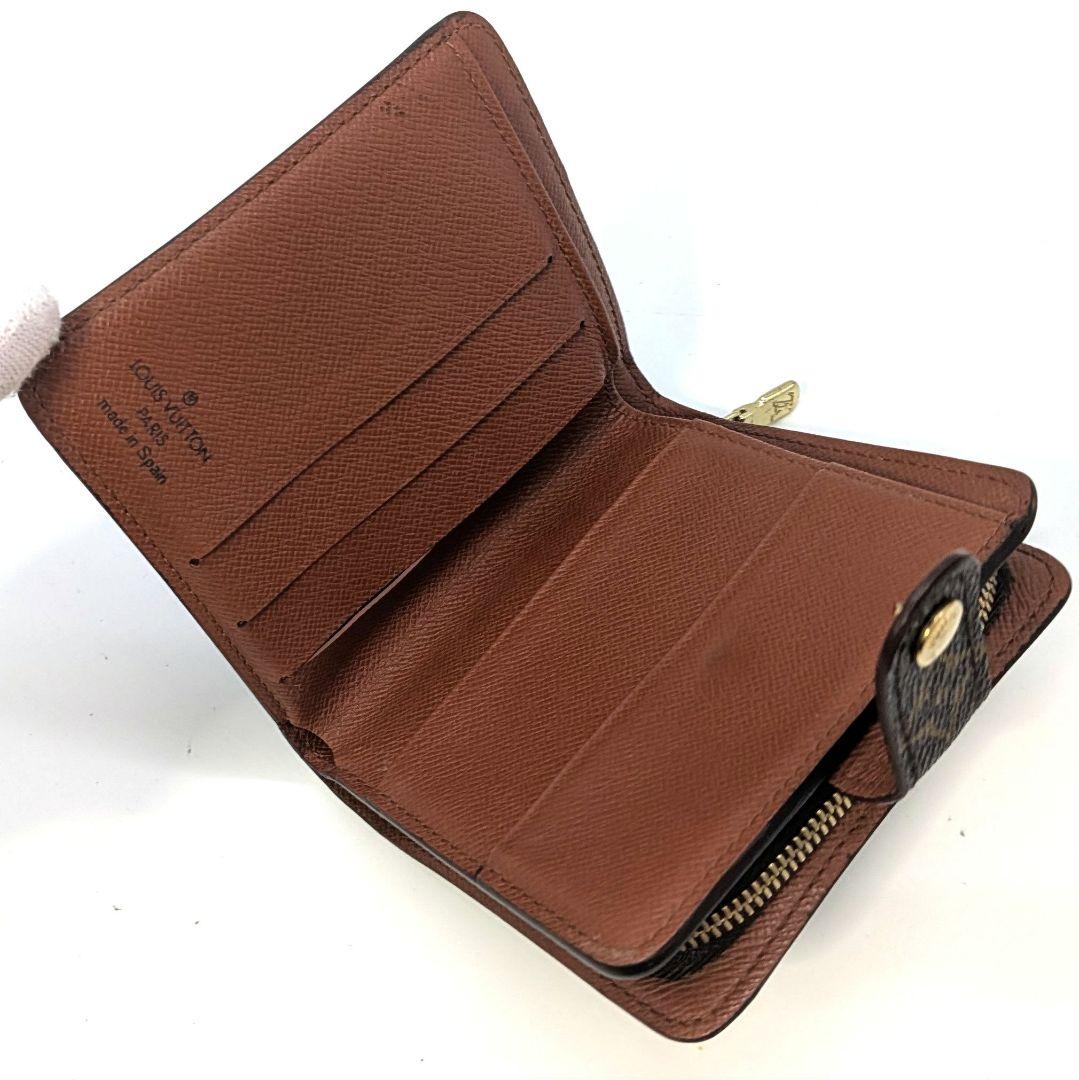 ルイヴィトン モノグラム コンパクト ジップ 二つ折り財布 B45