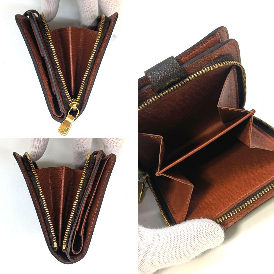 ルイヴィトン モノグラム コンパクト ジップ 二つ折り財布 B45