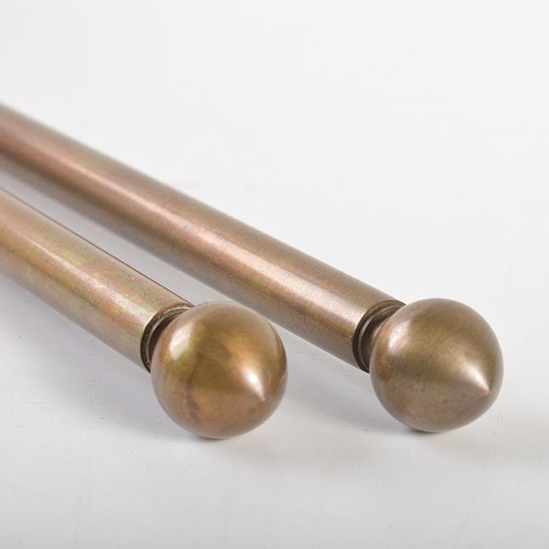 茶道具　釜師　名越弥五郎作　古銅　宣徳　宝珠頭火箸　共箱　C　6220